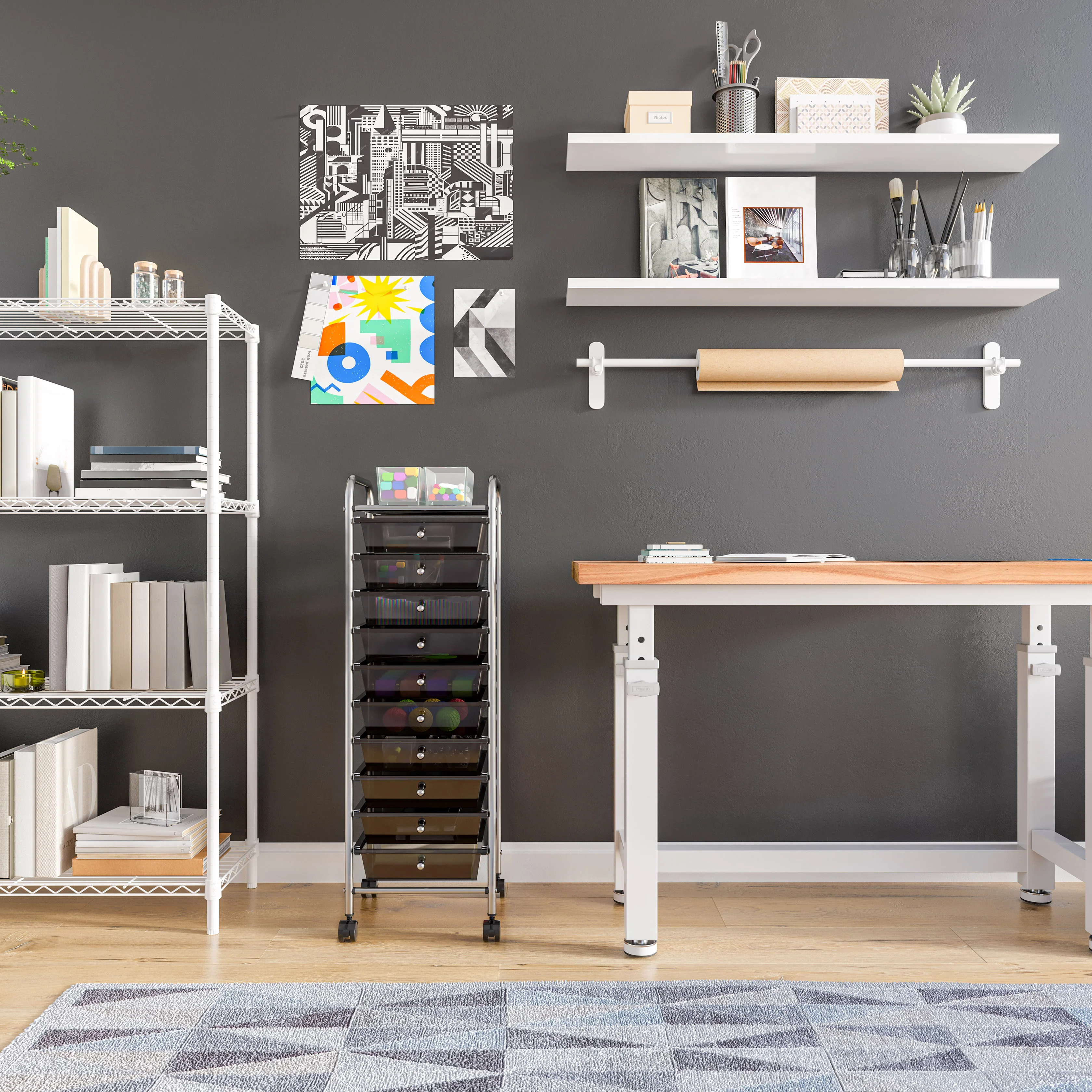 10-Drawer Organizer Cart - Image 31
