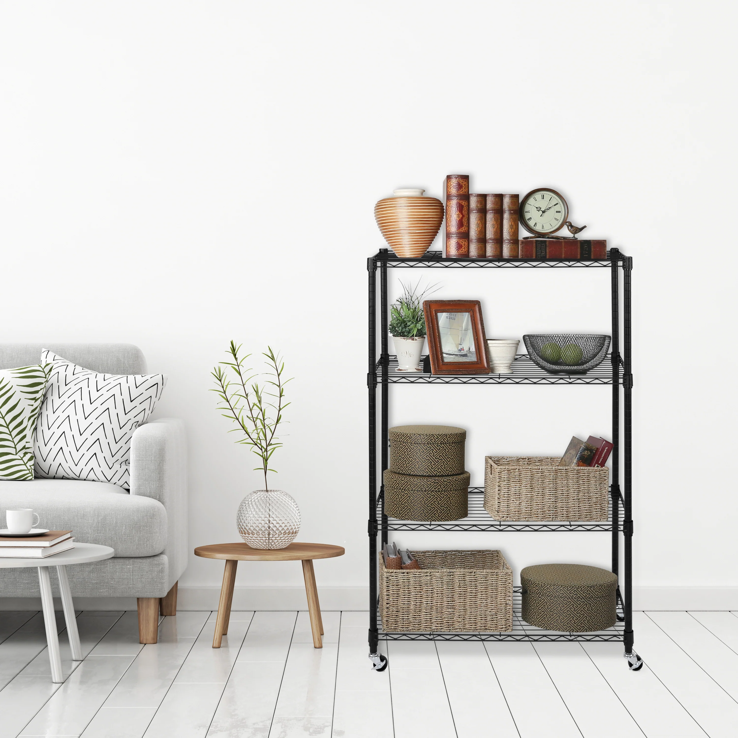4-Tier NSF-Certified Steel Shelving, Black - Image 11