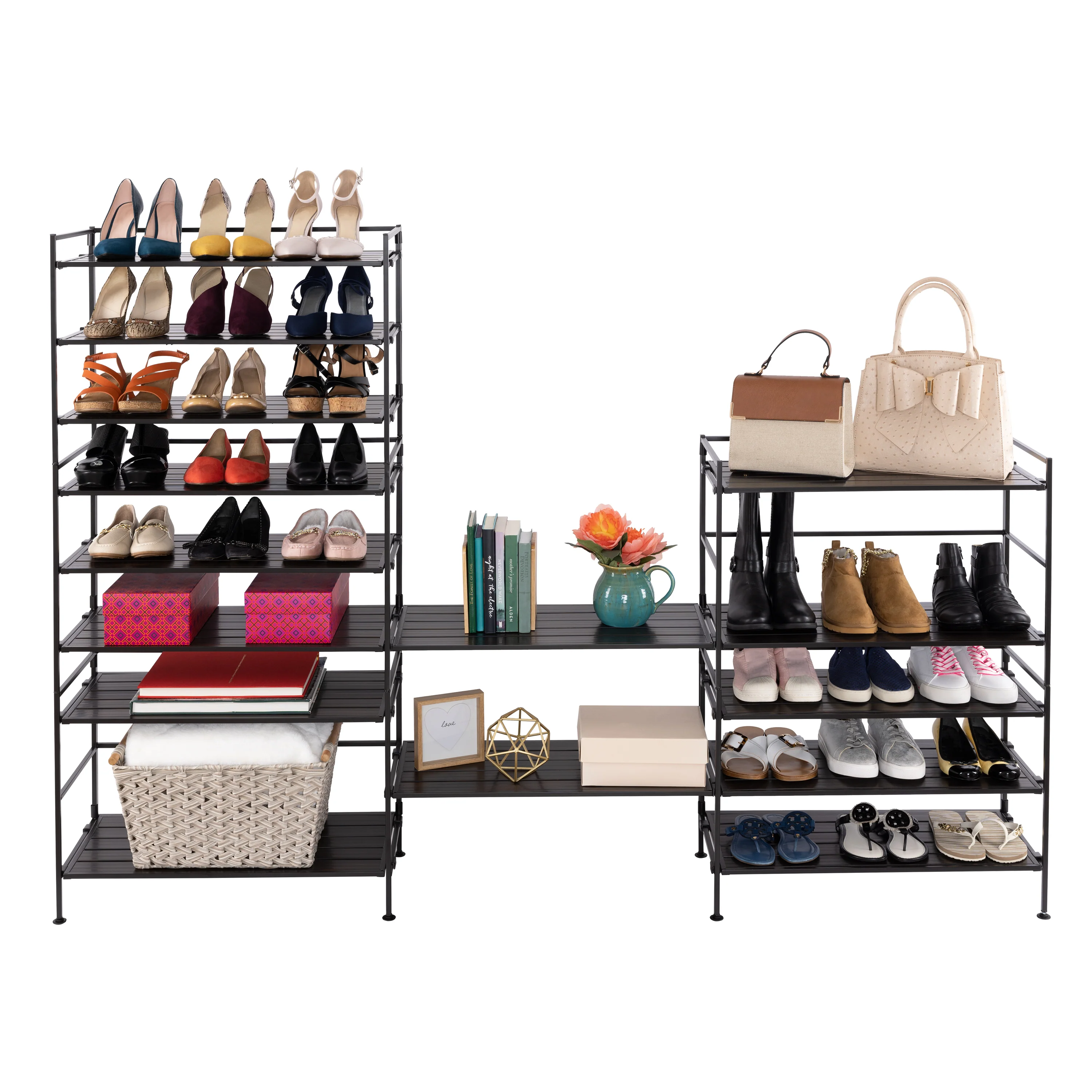 HOME 3-Tier Resin Slatted Shoe Rack - Image 11