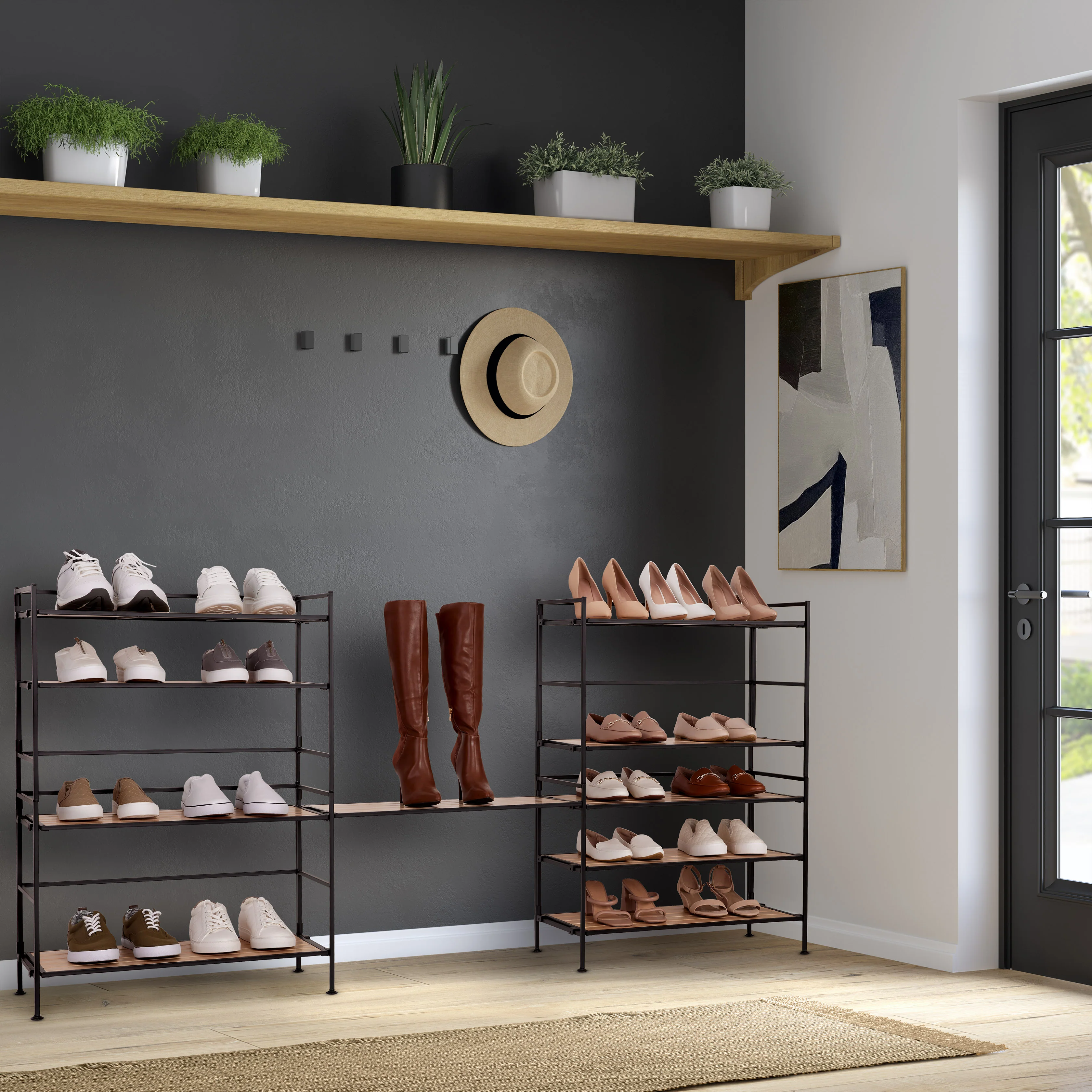 HOME 3-Tier Resin Slatted Shoe Rack - Image 33