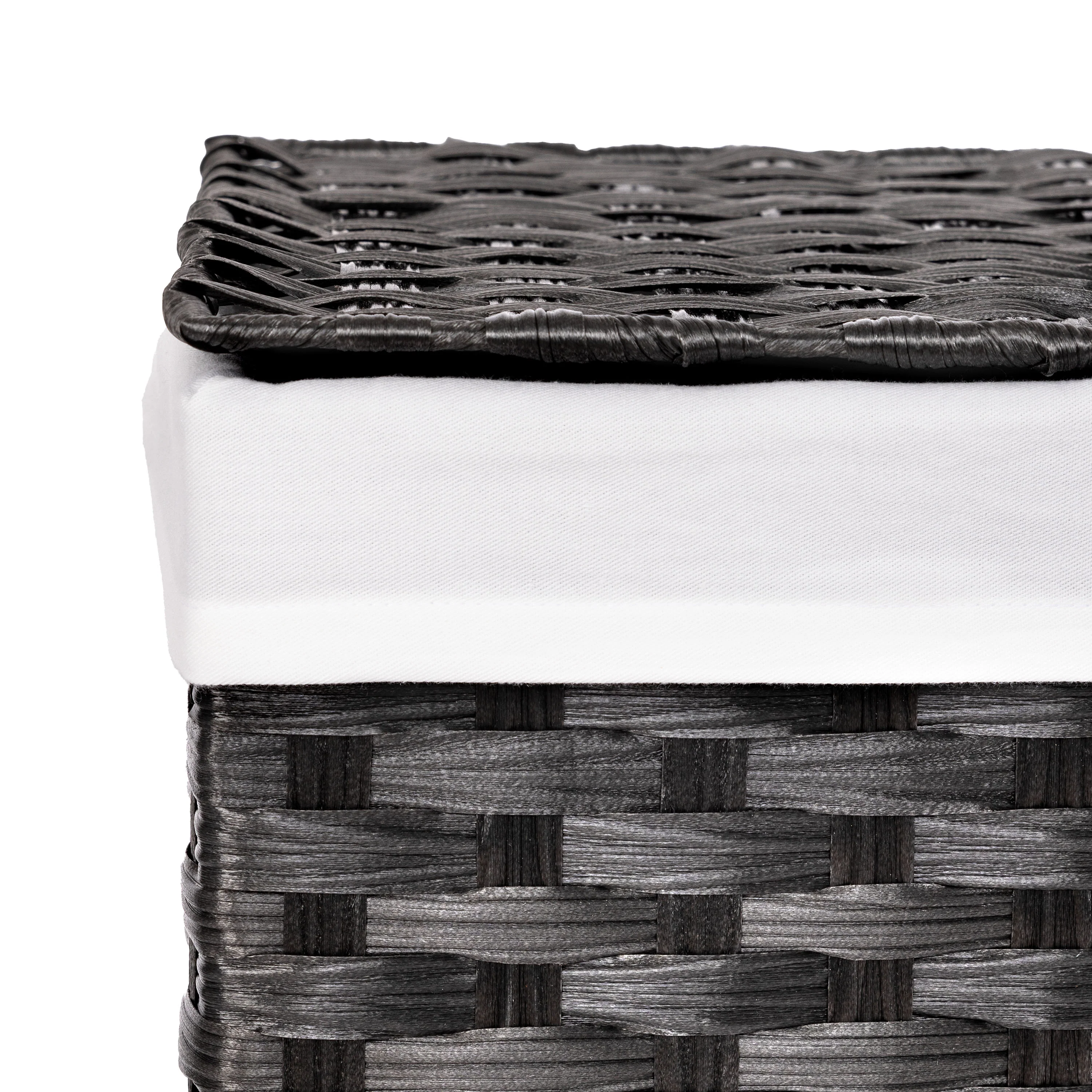 Handwoven Lidded Laundry Hamper - Image 6