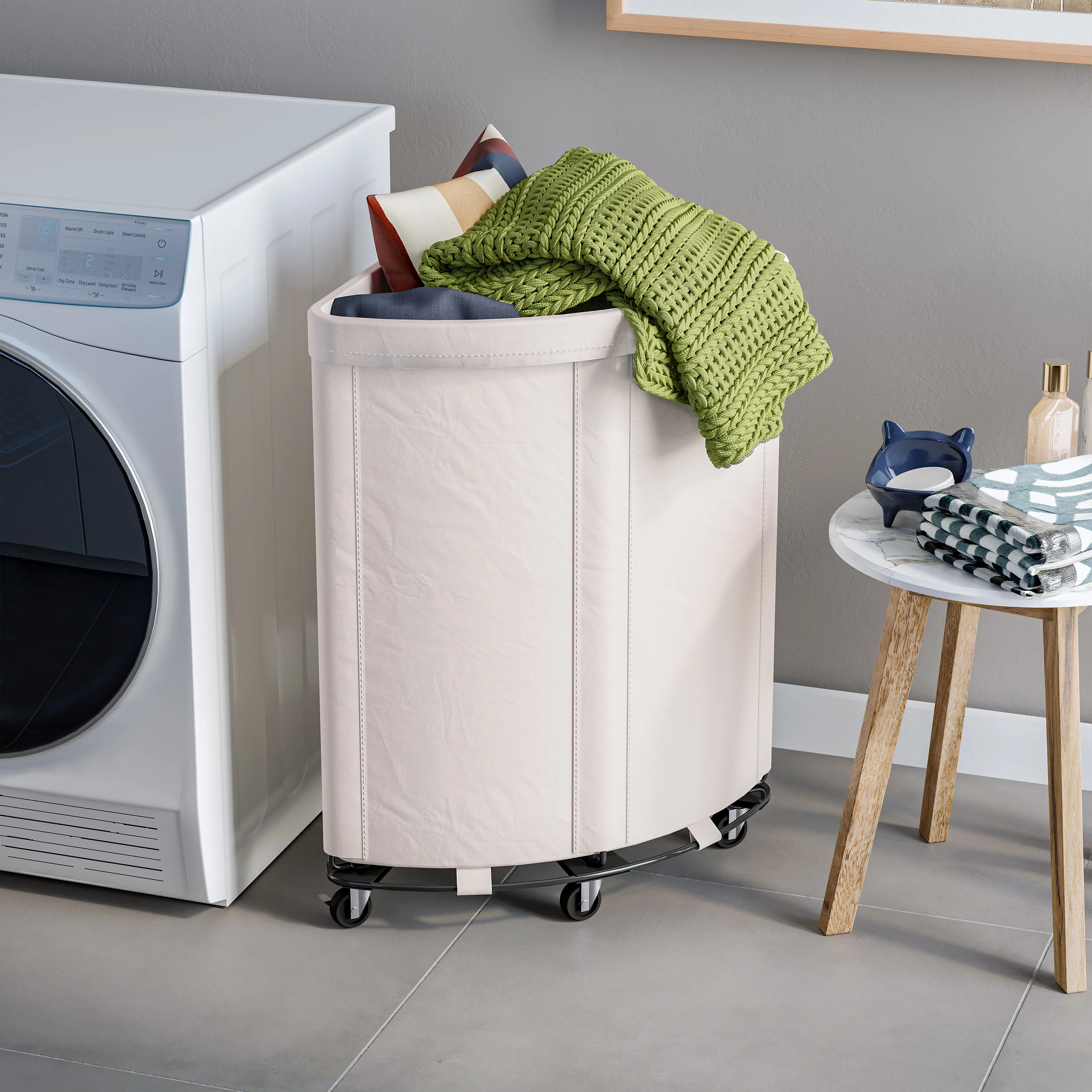 Heavy-Duty Rolling Corner Hamper - Image 9