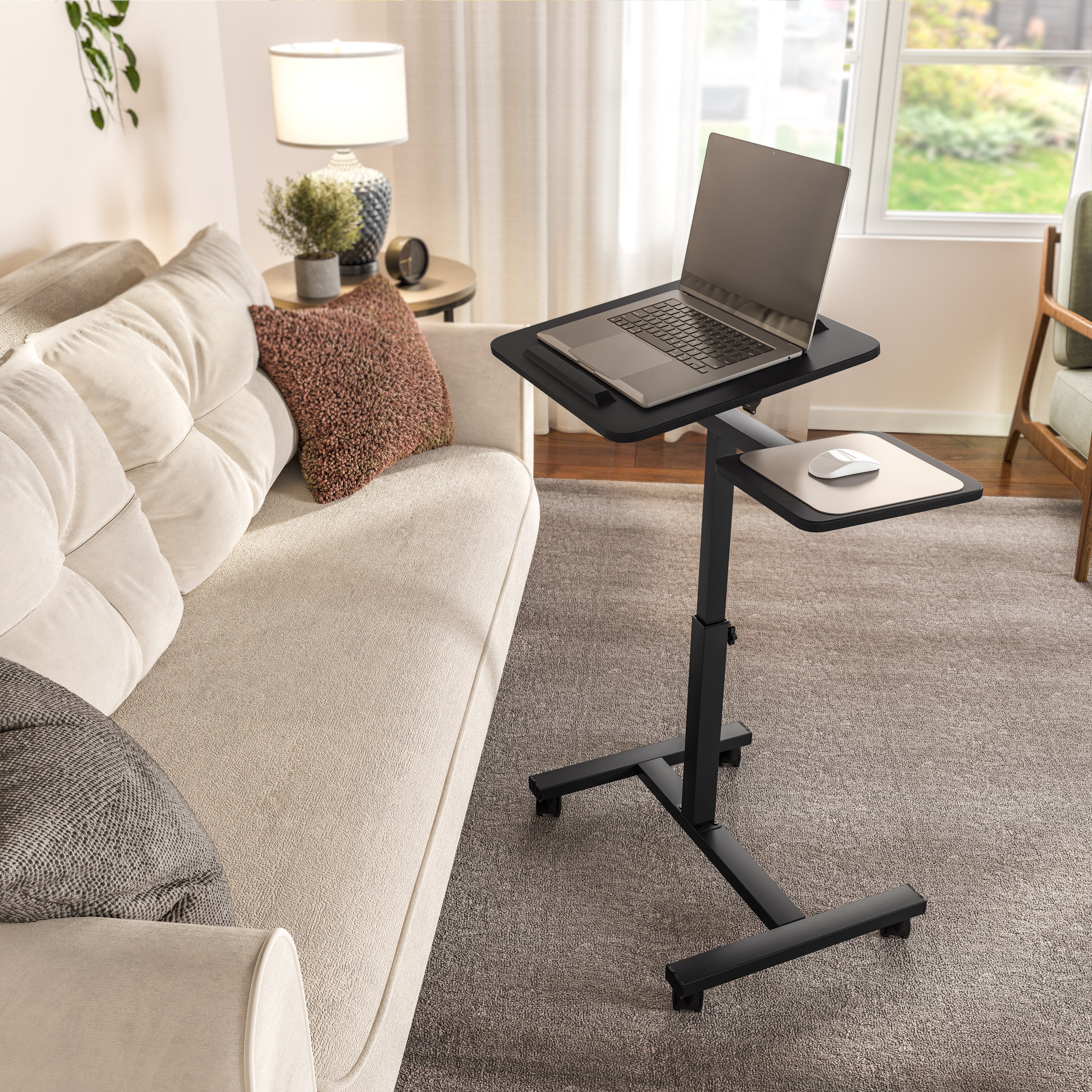 airLIFT® Tilting Mobile Desk Cart, Black - Image 4