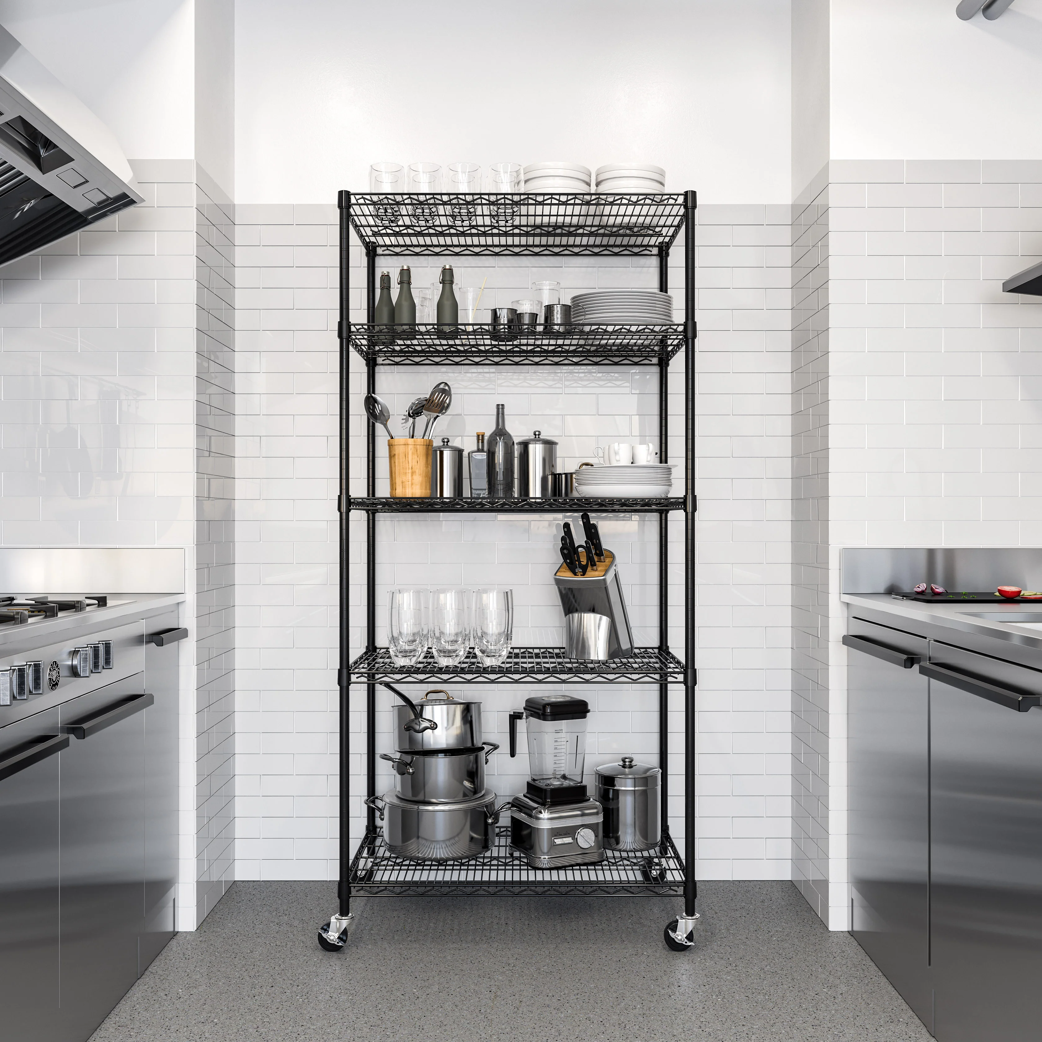 UltraDurable® 5-Tier NSF-Certified Steel Shelving - Image 17