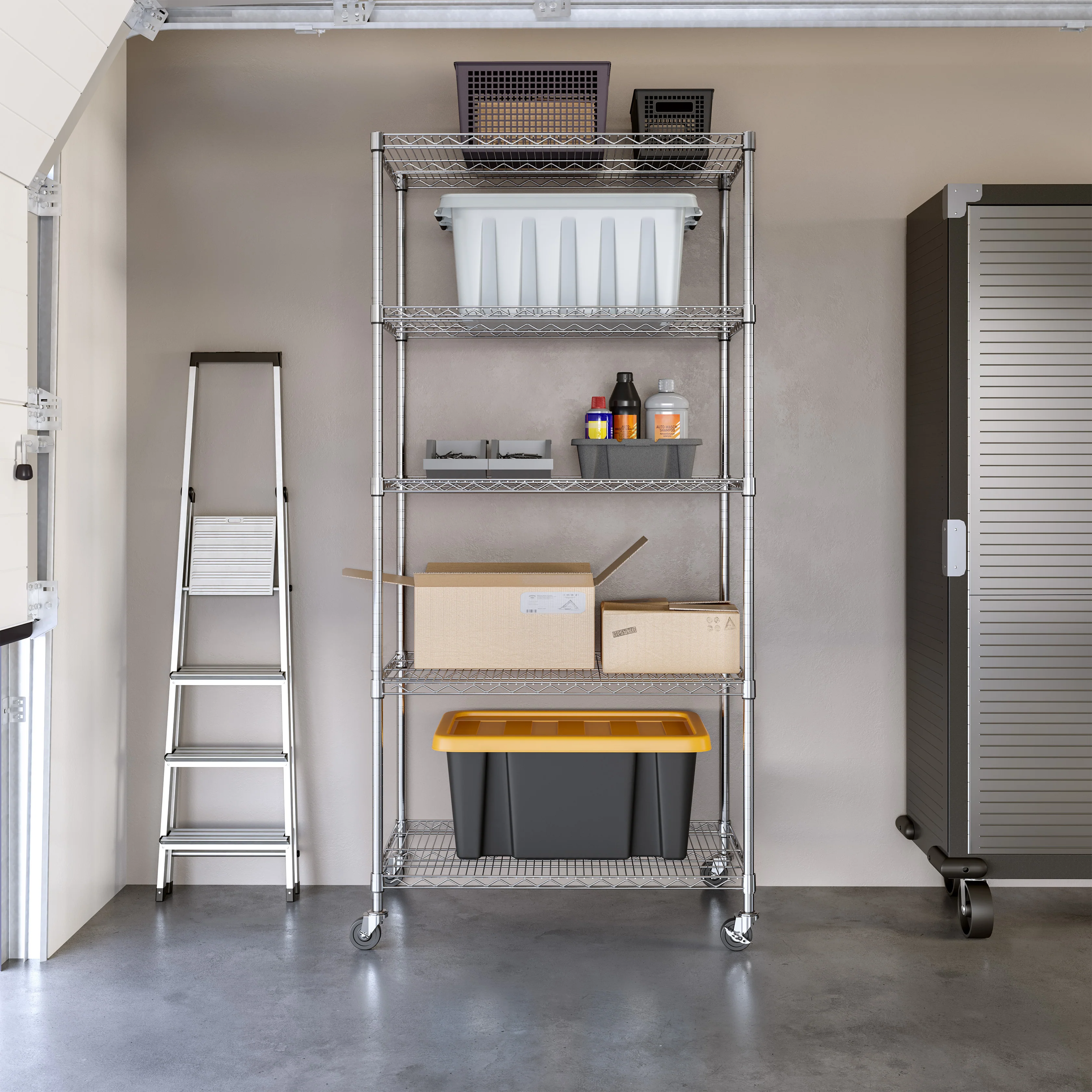 UltraDurable® 5-Tier NSF-Certified Steel Shelving - Image 3