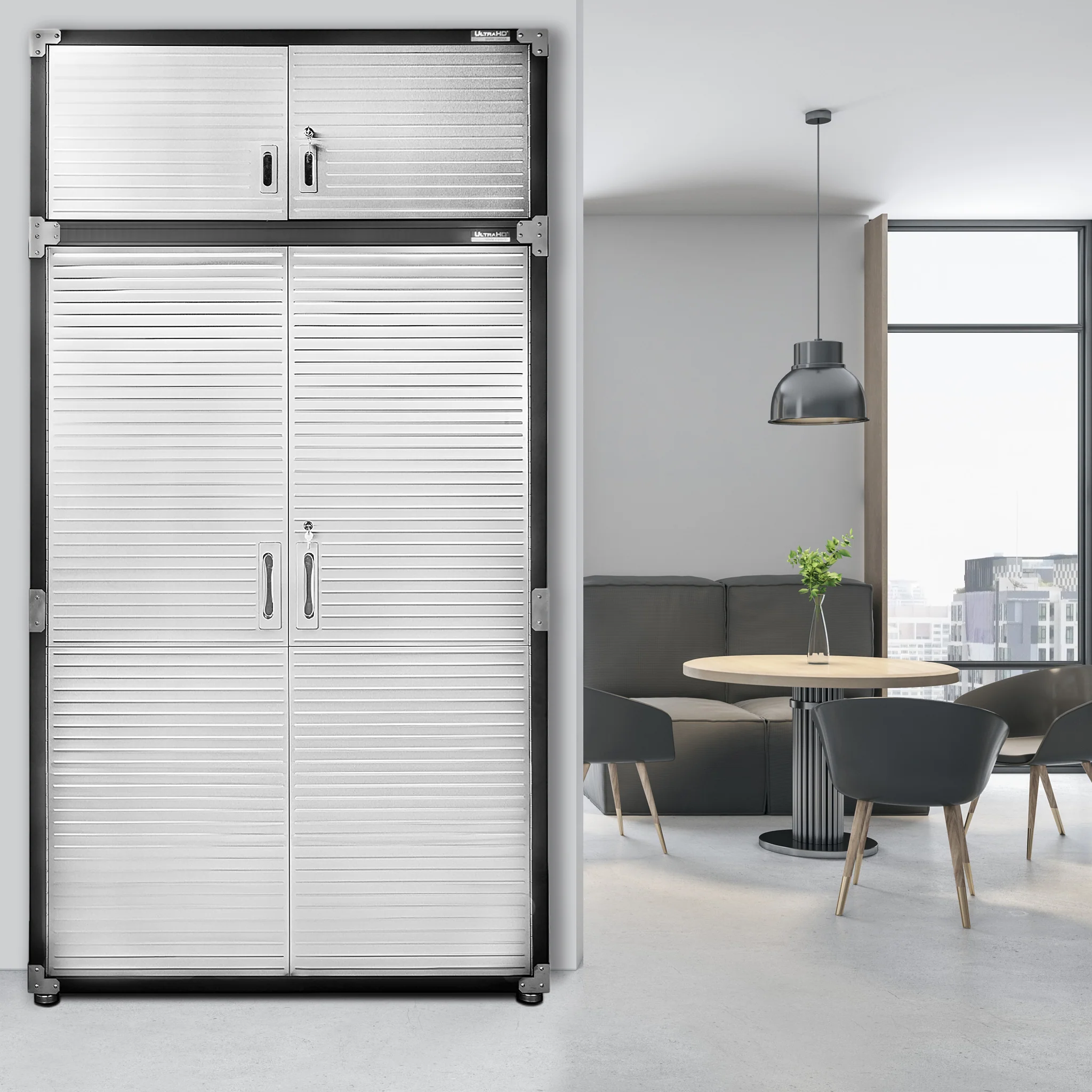 UltraHD® 2-Piece Storage Cabinet Set, Graphite - Image 4
