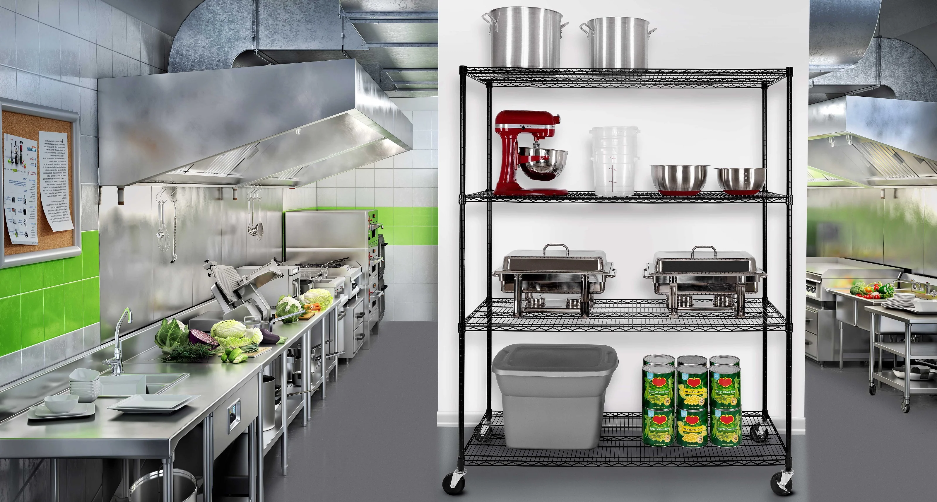 UltraDurable® 4-Tier NSF-Certified Steel Shelving - Image 8