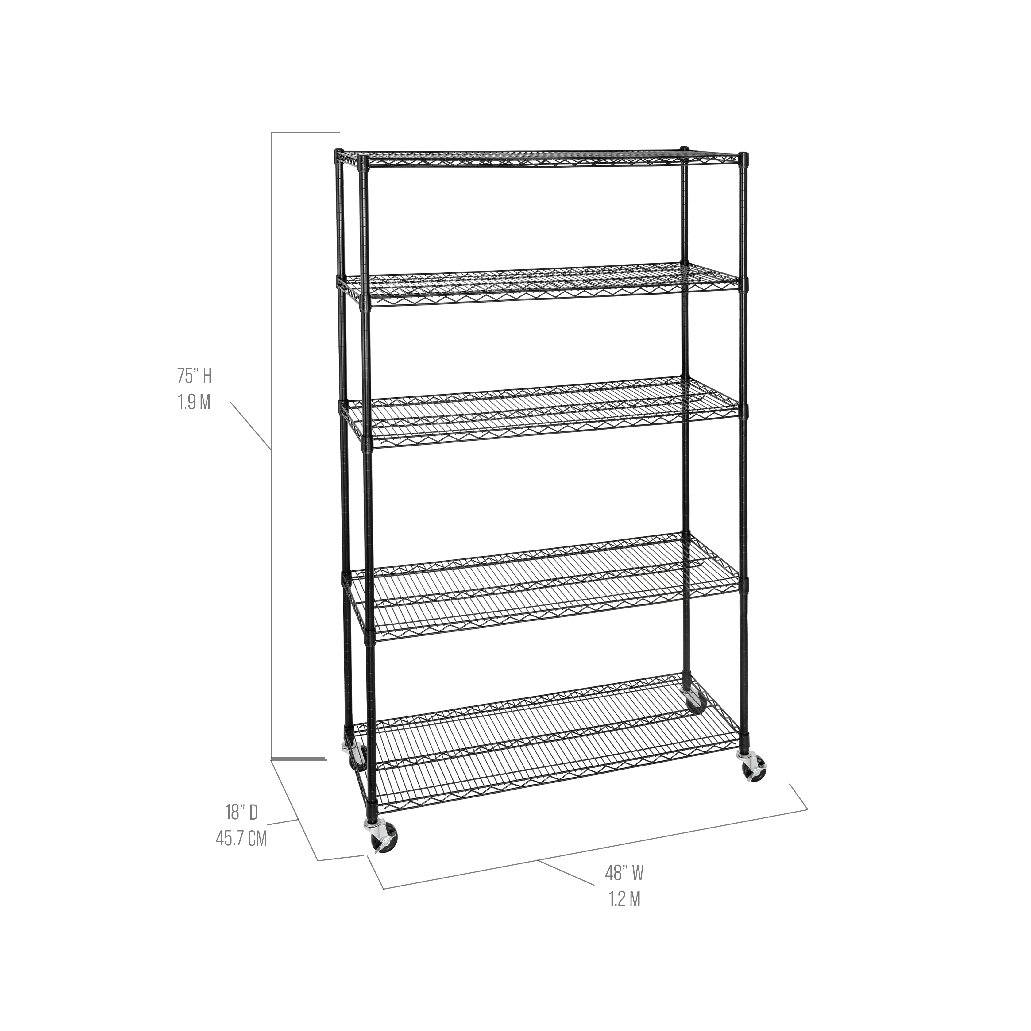 UltraDurable® 5-Tier NSF-Certified Steel Shelving - Image 4
