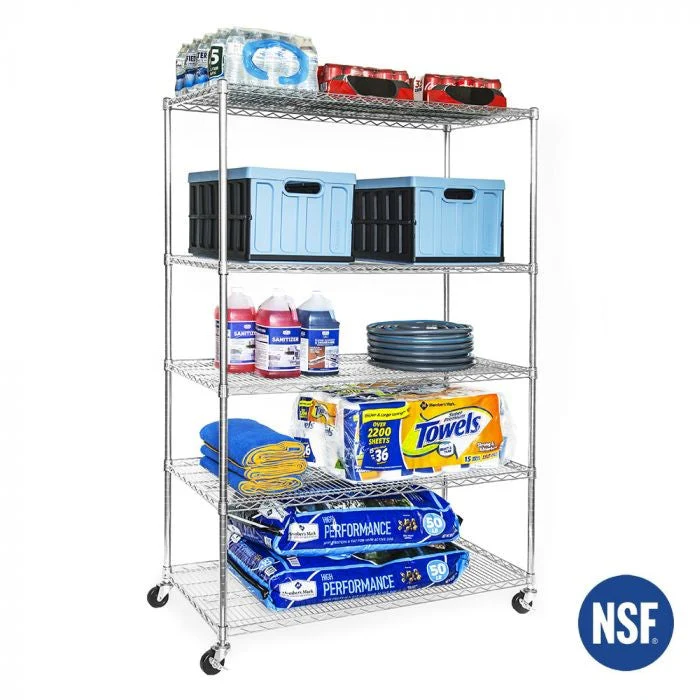 UltraDurable® 5-Tier NSF-Certified Steel Shelving - Image 2