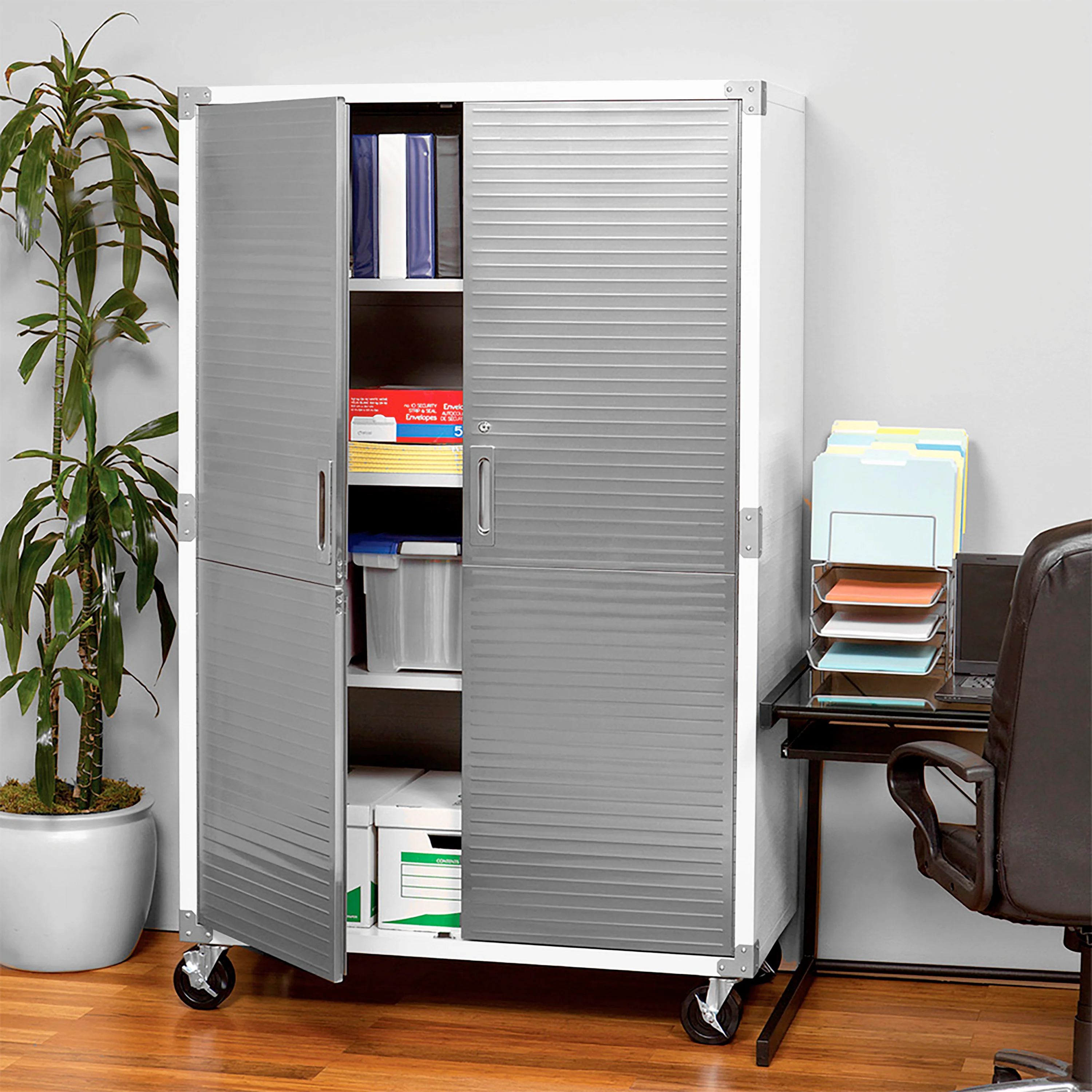 UltraHD® 2-Piece Storage Cabinet Set, White - Image 6