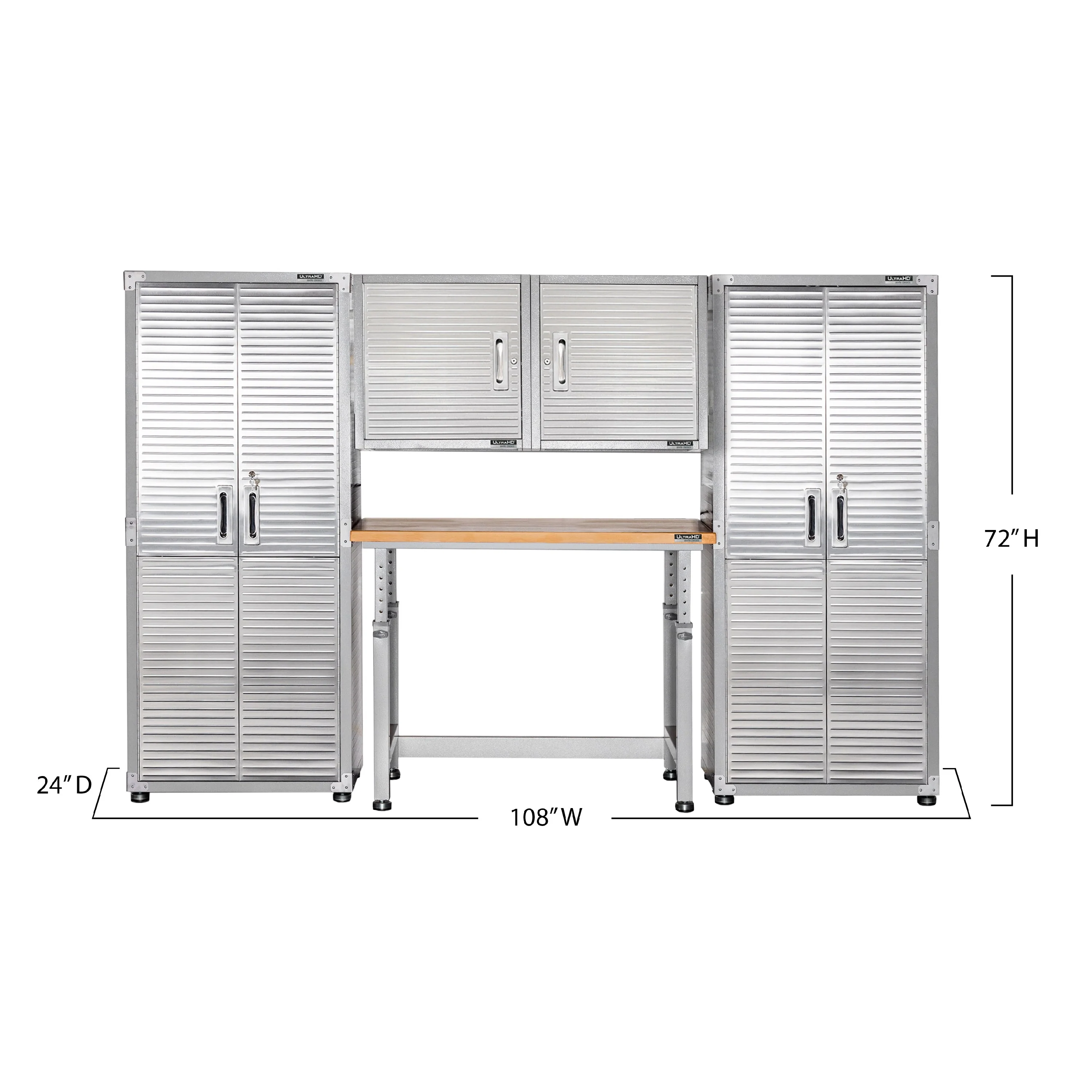 UltraHD® 5-Piece Storage Cabinet System with Workbench - Image 8
