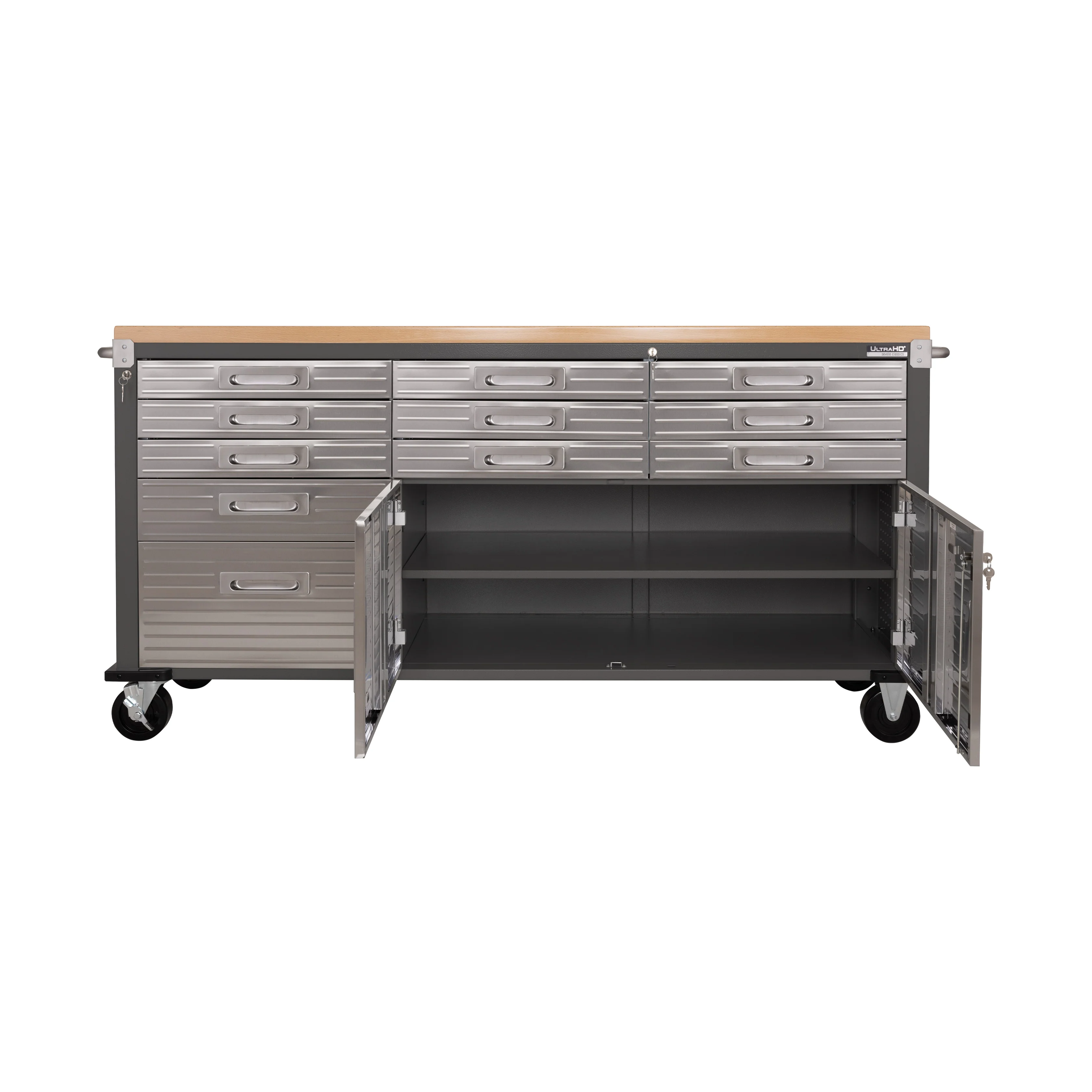 UltraHD® 11-Drawer Rolling Workbench, Graphite - Image 7