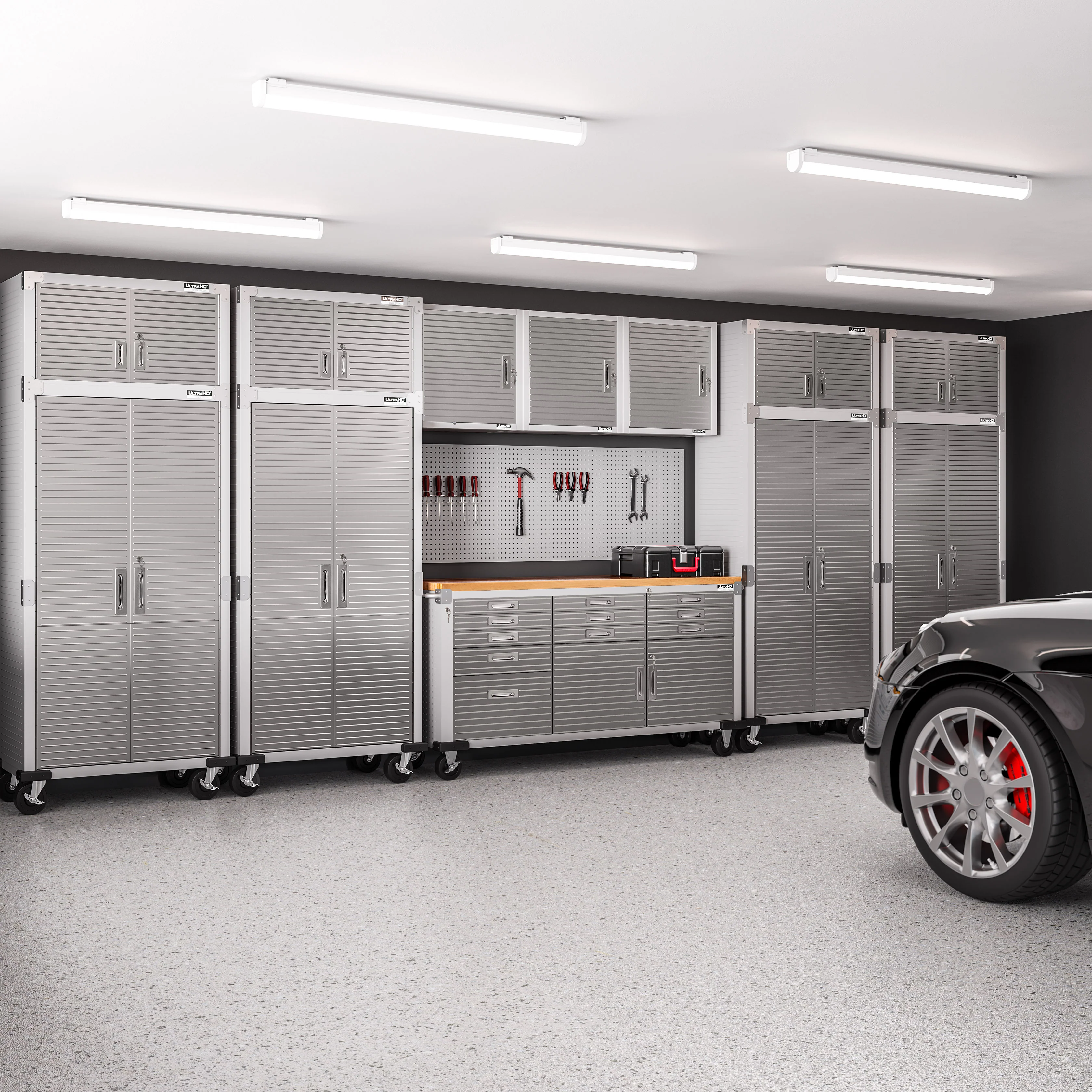 UltraHD® 6-Piece Storage Cabinet System with Rolling Workbench - Image 35