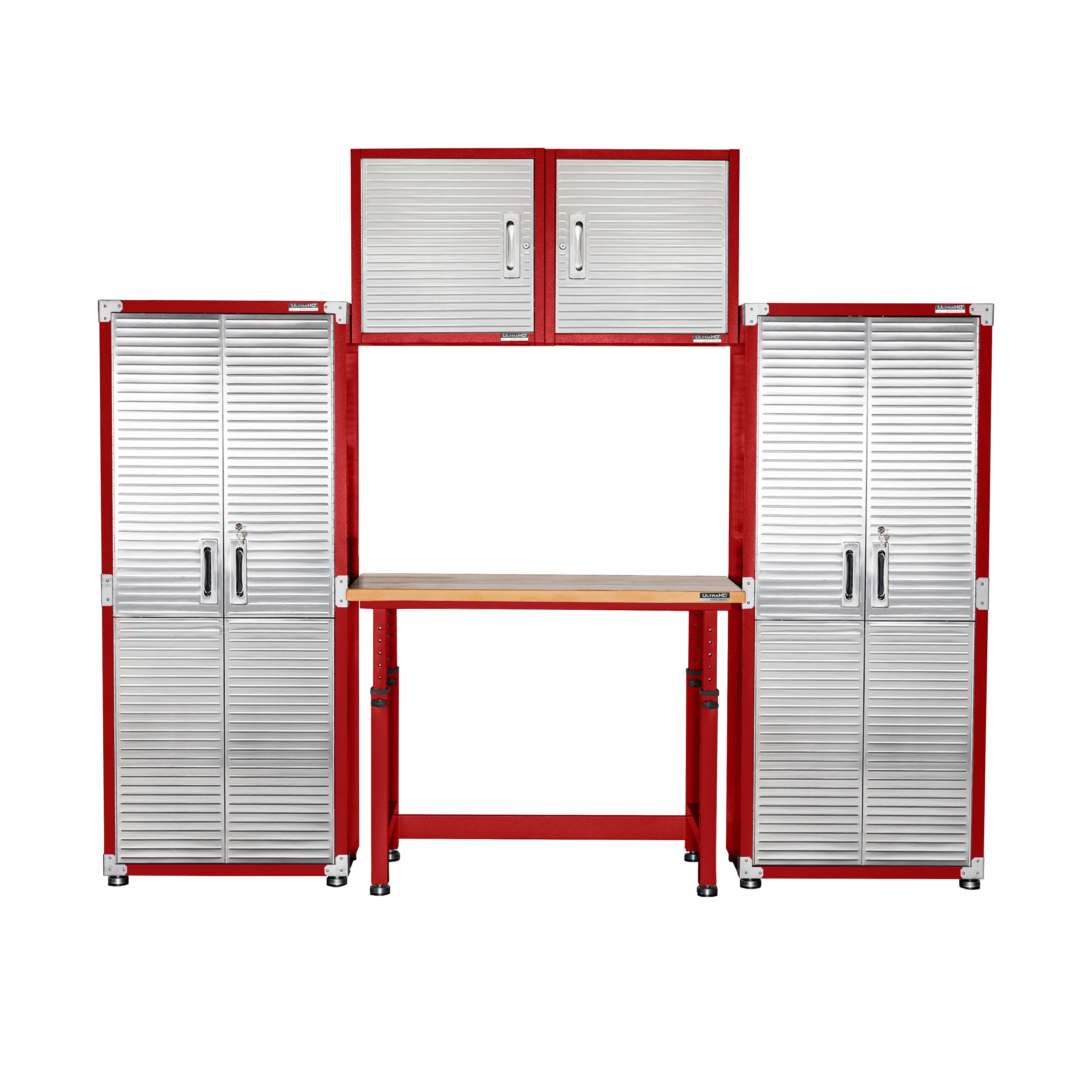 UltraHD® Height Adjustable Workbench, Red - Image 11