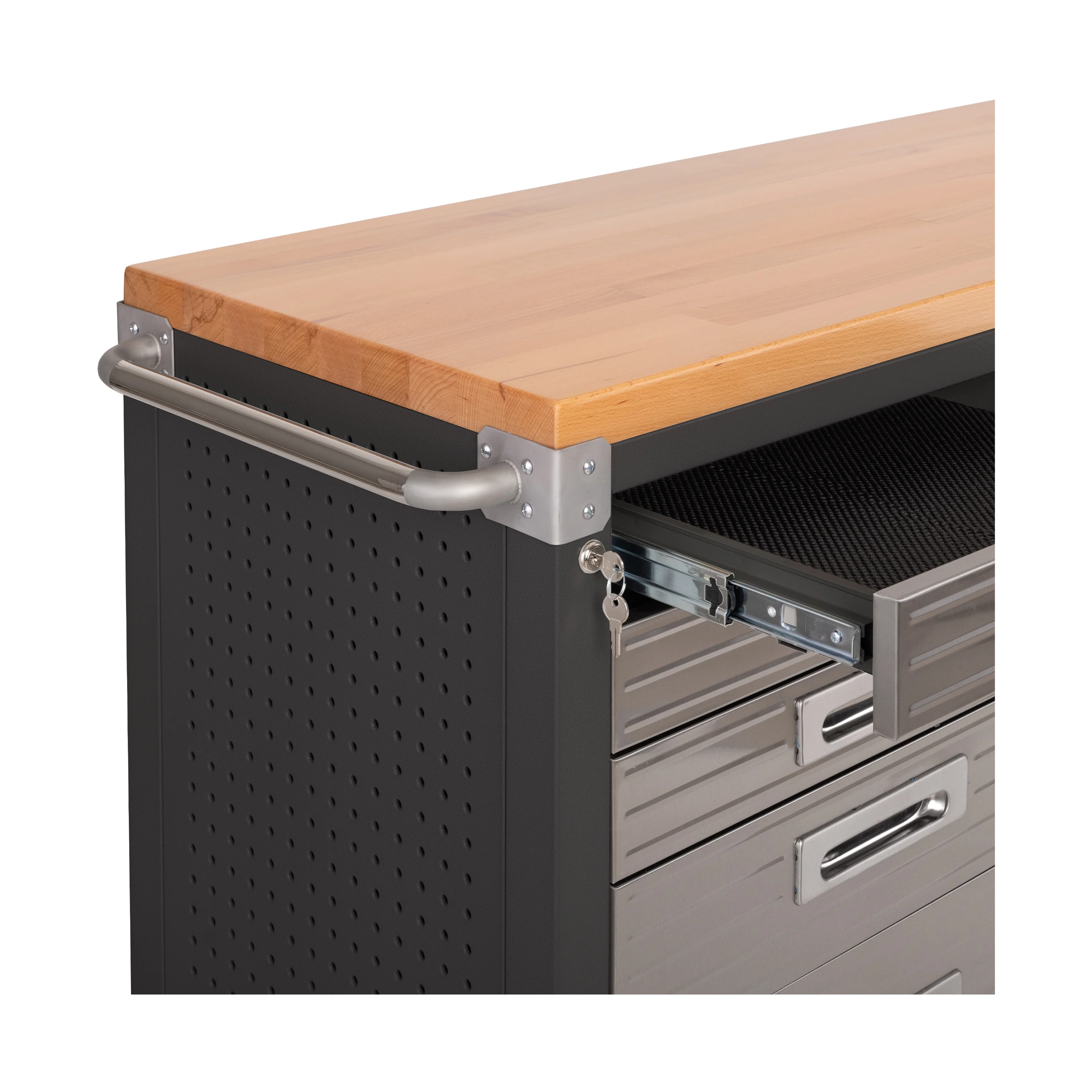UltraHD® 11-Drawer Rolling Workbench, Graphite - Image 3