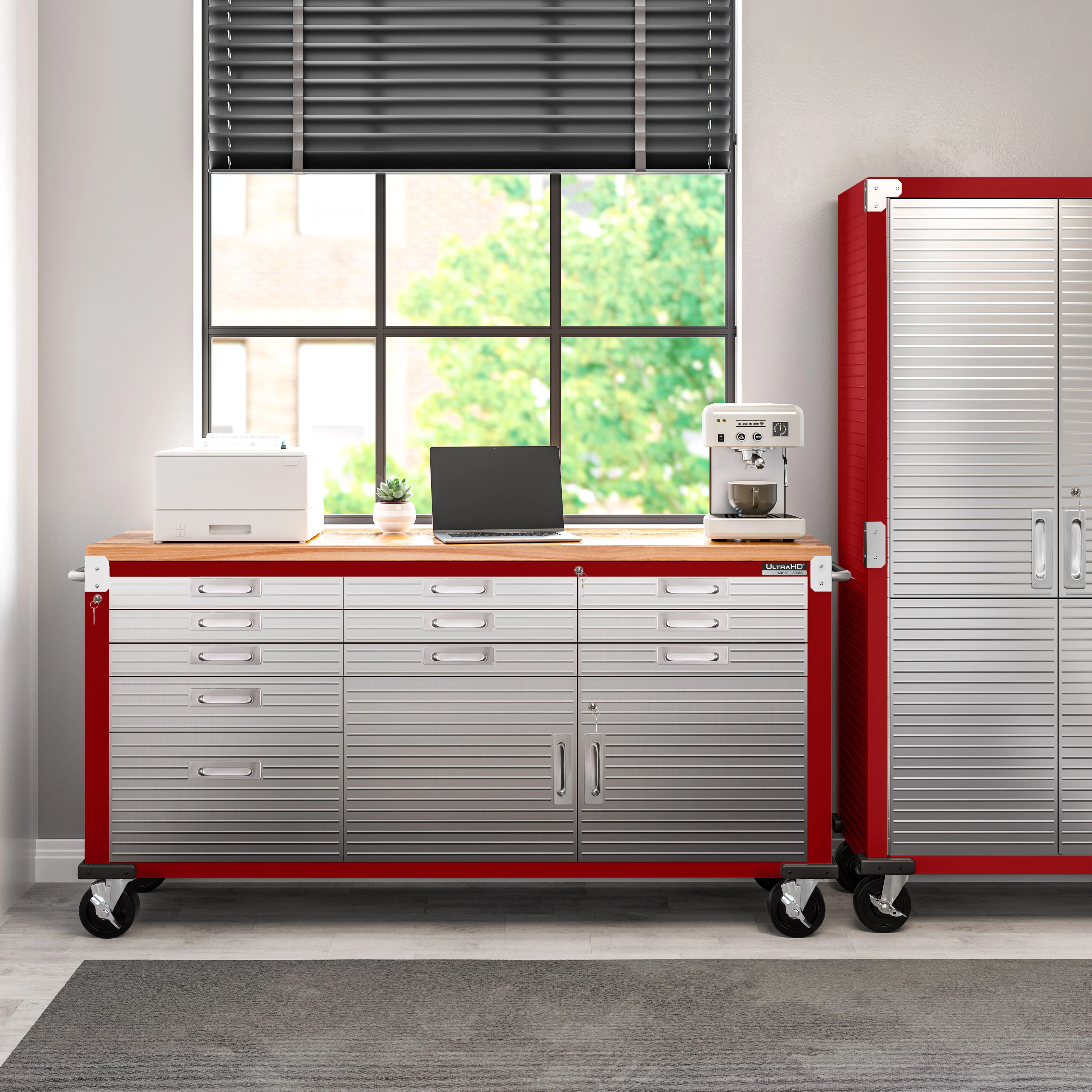 UltraHD® Rolling Storage Cabinet, Red - Image 15