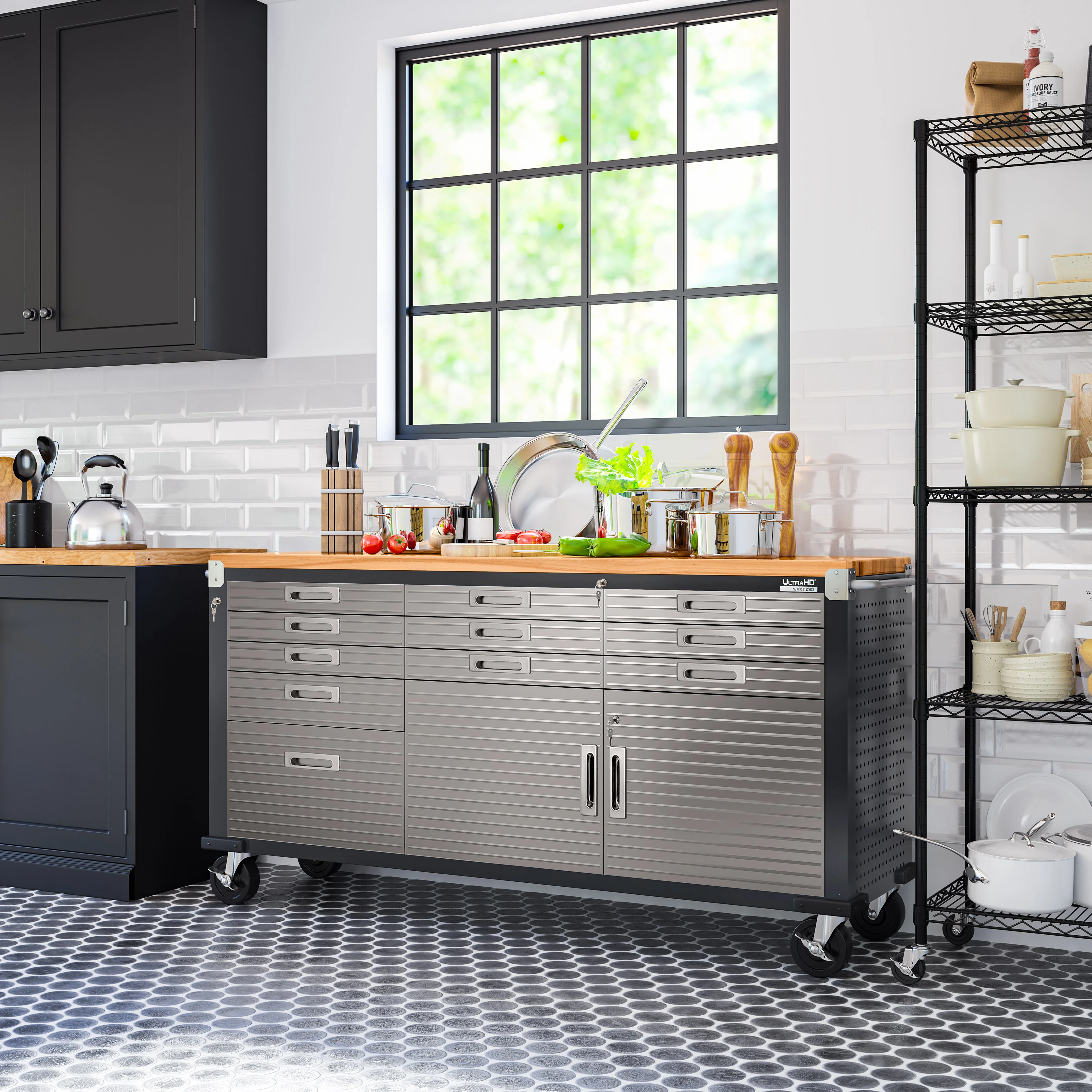 UltraHD® 11-Drawer Rolling Workbench, Graphite - Image 13