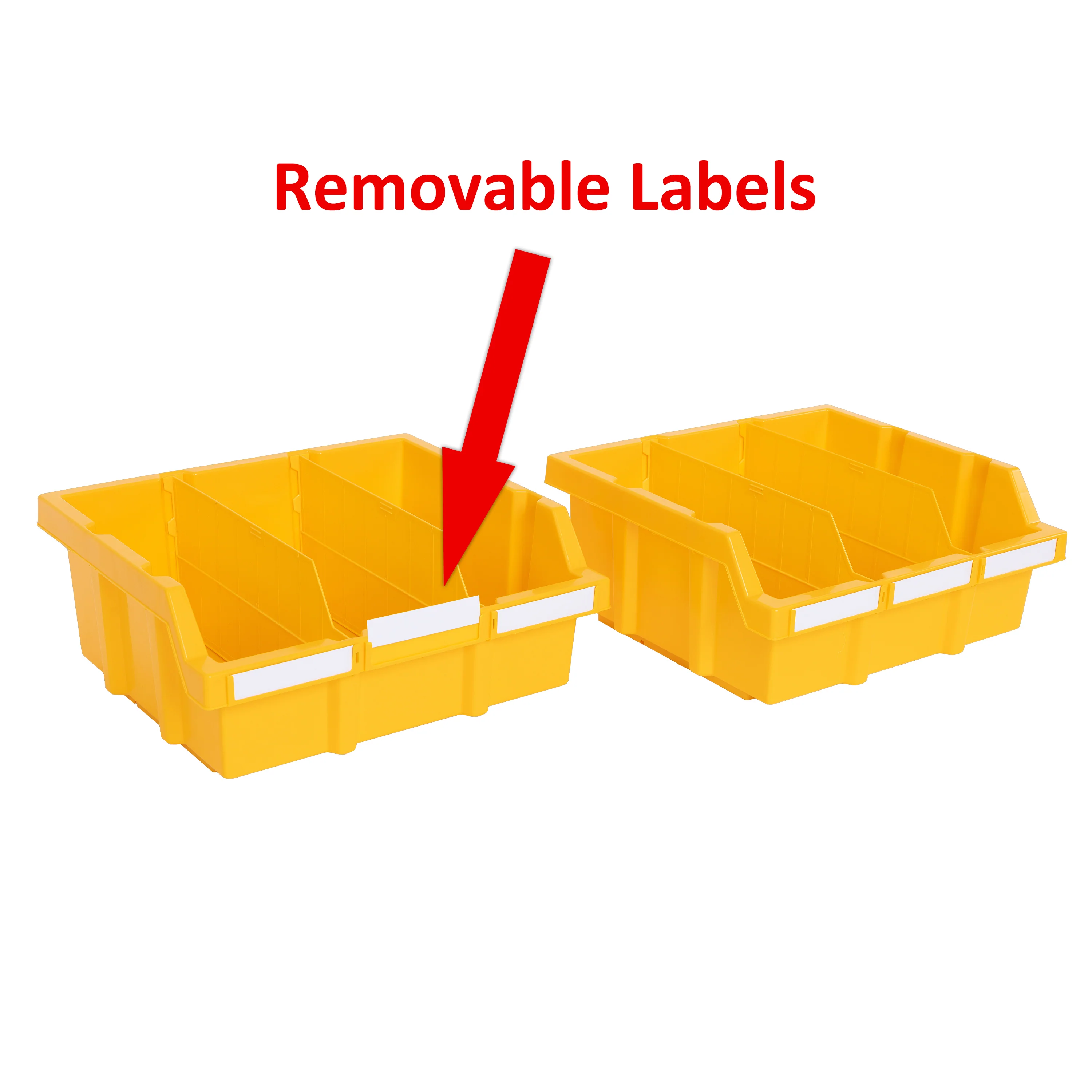 XL Yellow Bins for Commercial Bin Rack (2-Pack) - Image 2